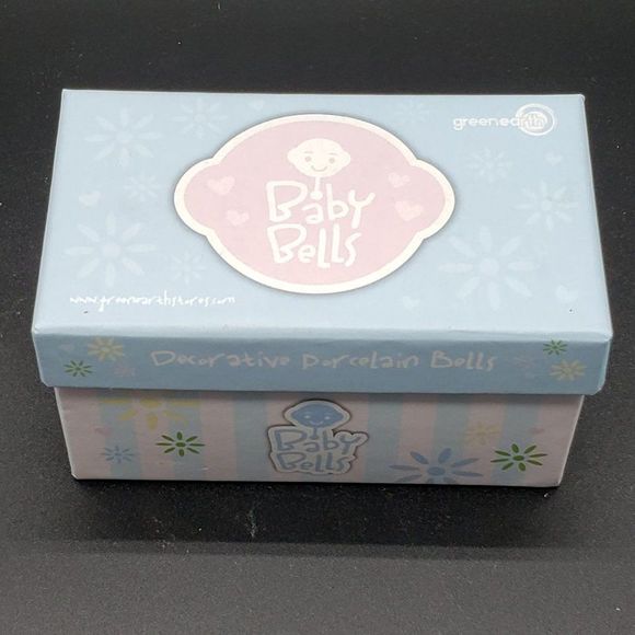 Green Earth Baby Bells Decorative Porcelain Pink Pig Hanging Bell Figurine (#2) - Picture 2 of 12